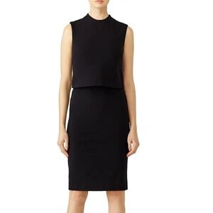 Diane Von Furstenberg DVF Dress Size 8 Tali Popover Black Sleeveless Career